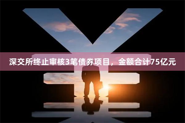 深交所终止审核3笔债券项目，金额合计75亿元