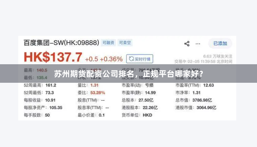 苏州期货配资公司排名，正规平台哪家好？